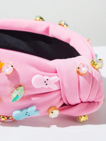 Funny Bunny Knot Headband - Pink - Twinkle Twinkle Little One