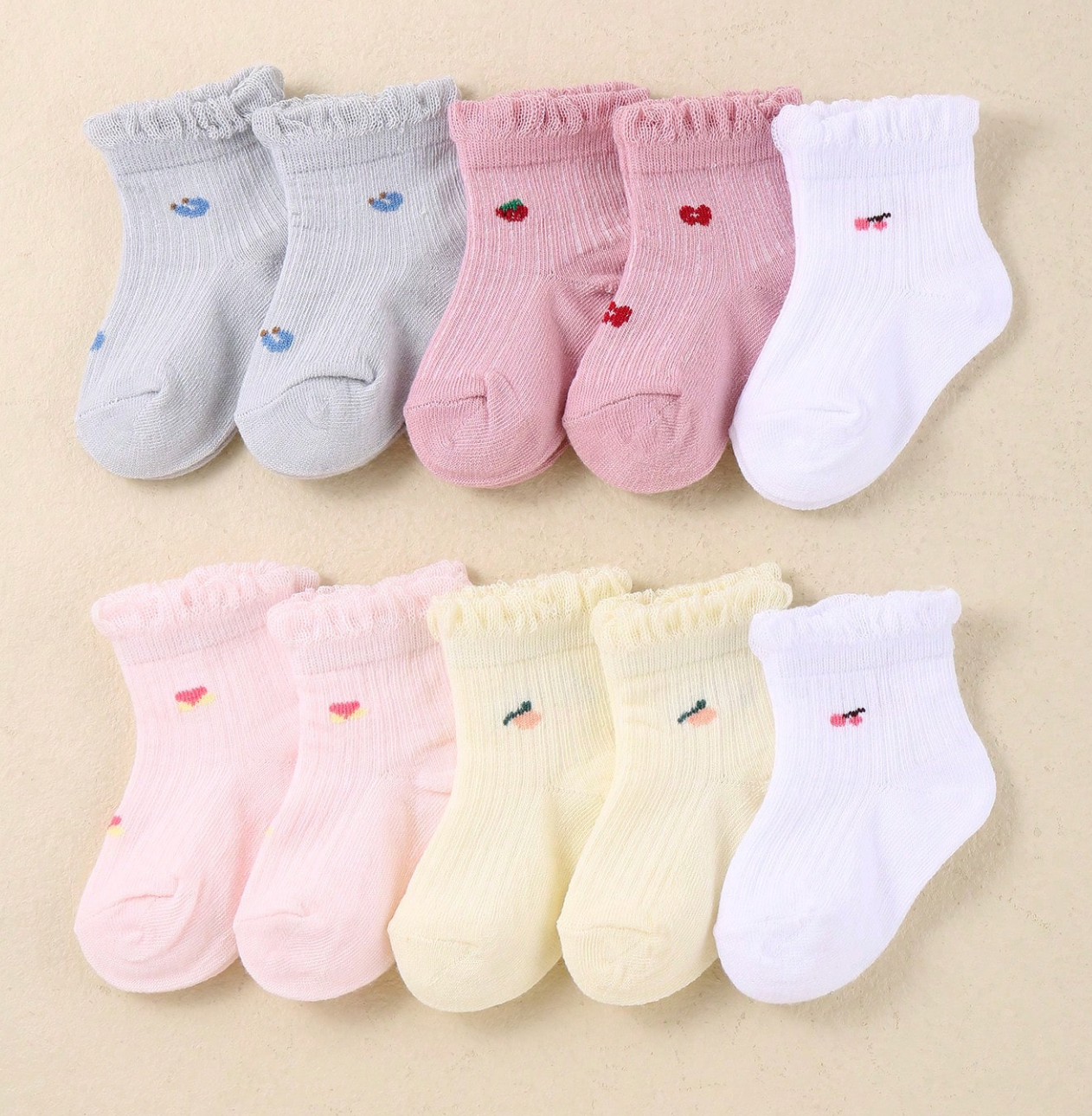Lace Edge Cuff Baby Socks - Twinkle Twinkle Little One