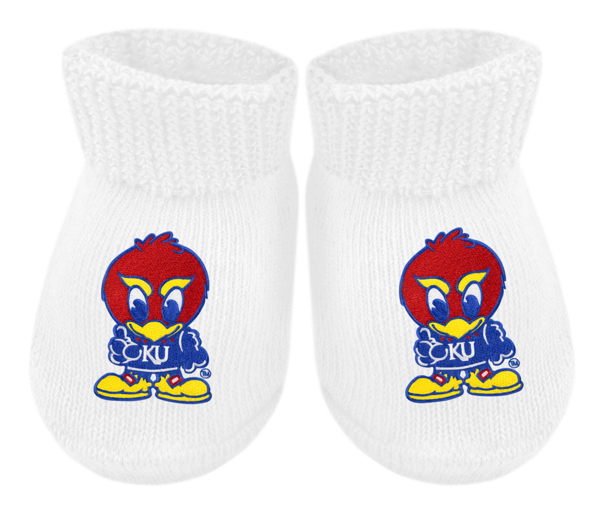 Kansas Jayhawks Newborn Booties
