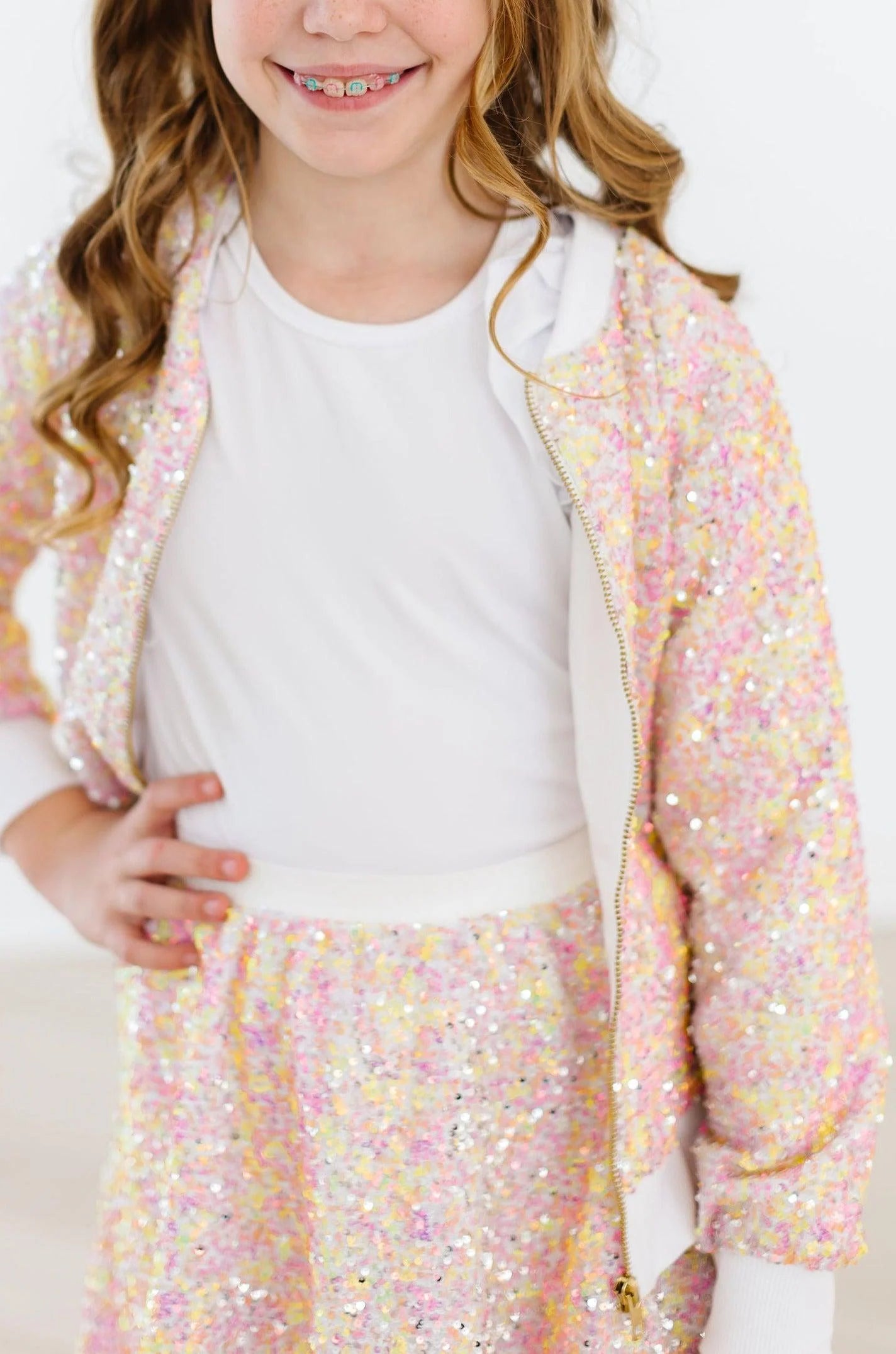 Spring Rainbow Sequin Jacket - Twinkle Twinkle Little One