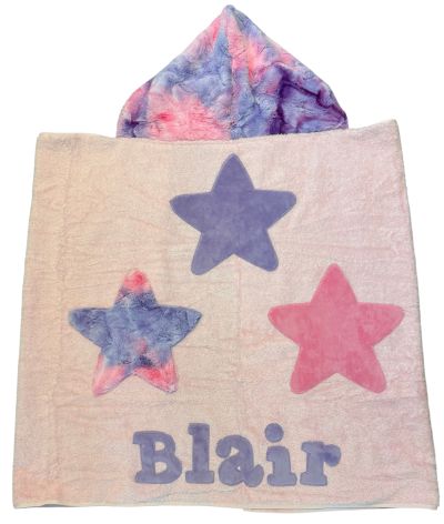 Triple Stars Girl Hooded Towel
