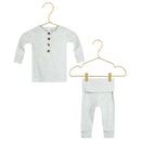 Stevie Ribbed Top, Bottom & Top Knot Hat Set - Twinkle Twinkle Little One
