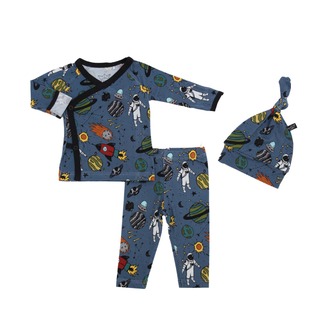 Stormy Space Doodle Bamboo 3 Piece Take Me Home Set - NB - Twinkle Twinkle Little One