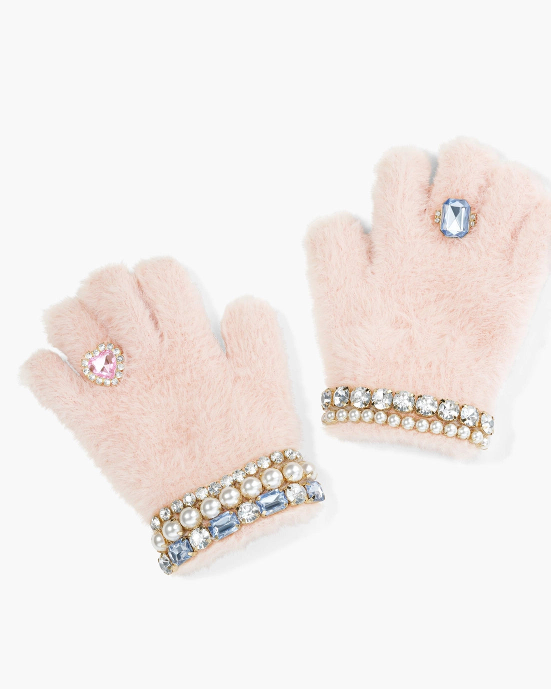 Cotton Candy Jeweled Gloves - 0