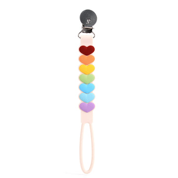 Pacifier Clip - Sweetheart Rainbow - Twinkle Twinkle Little One