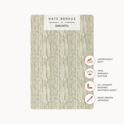 Nate Berkus x Babyletto All-Stages Bassinet Sheet