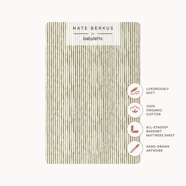 Nate Berkus x Babyletto All-Stages Bassinet Sheet