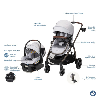 Maxi-Cosi Zelia Luxe+ 5-in-1 Modular Travel System - Twinkle Twinkle Little One