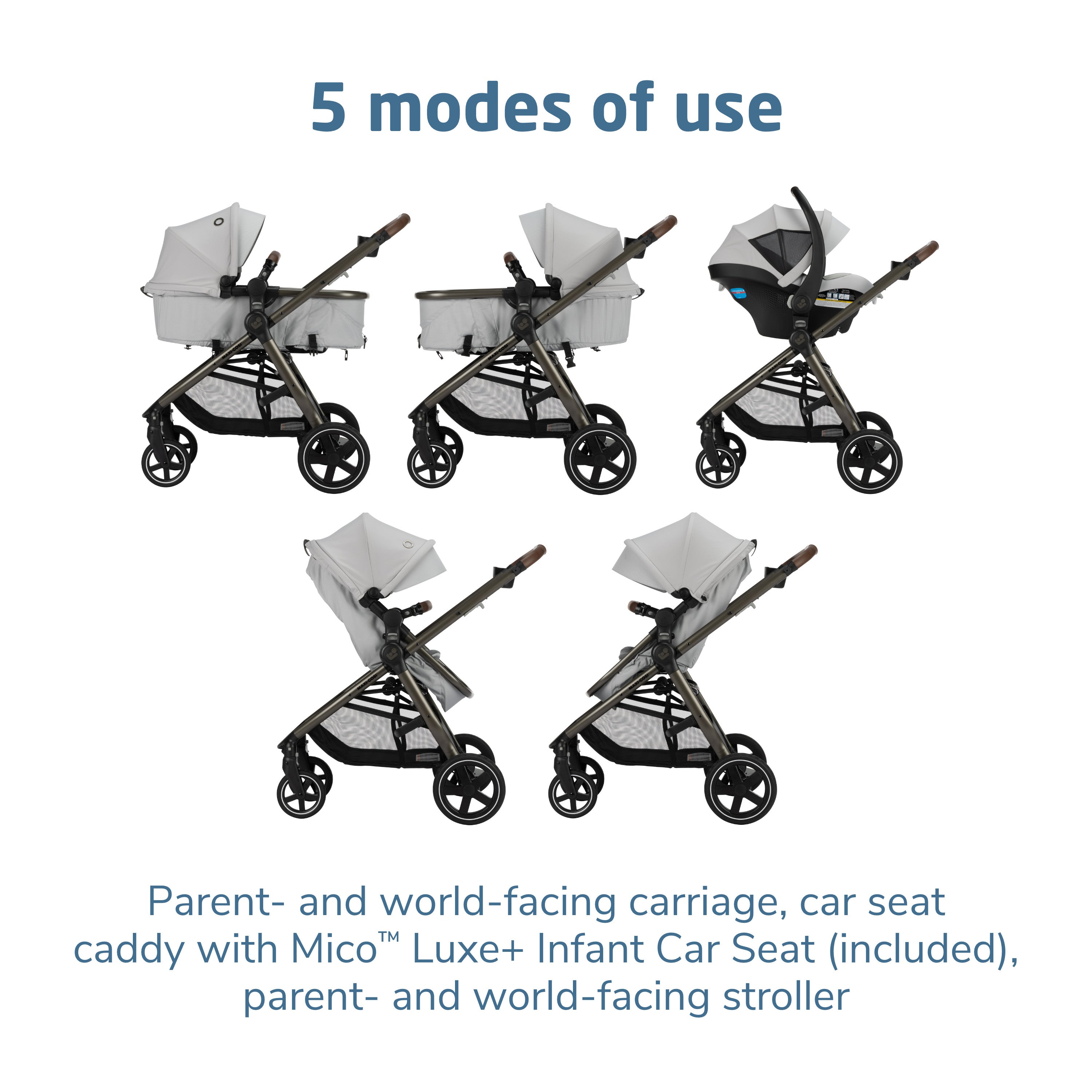 Maxi-Cosi Zelia Luxe+ 5-in-1 Modular Travel System - Twinkle Twinkle Little One