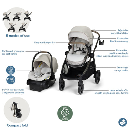 Maxi-Cosi Zelia Pro 5-in-1 Modular Travel System - Twinkle Twinkle Little One