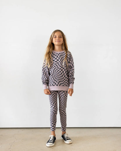 Tiny Whales Check It Leggings - Twilight - Twinkle Twinkle Little One
