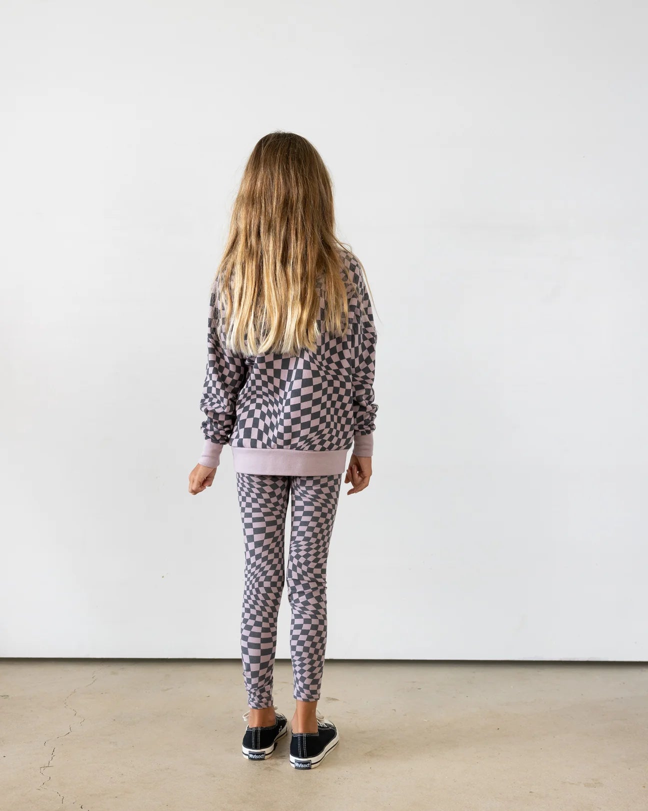 Tiny Whales Check It Leggings - Twilight - Twinkle Twinkle Little One