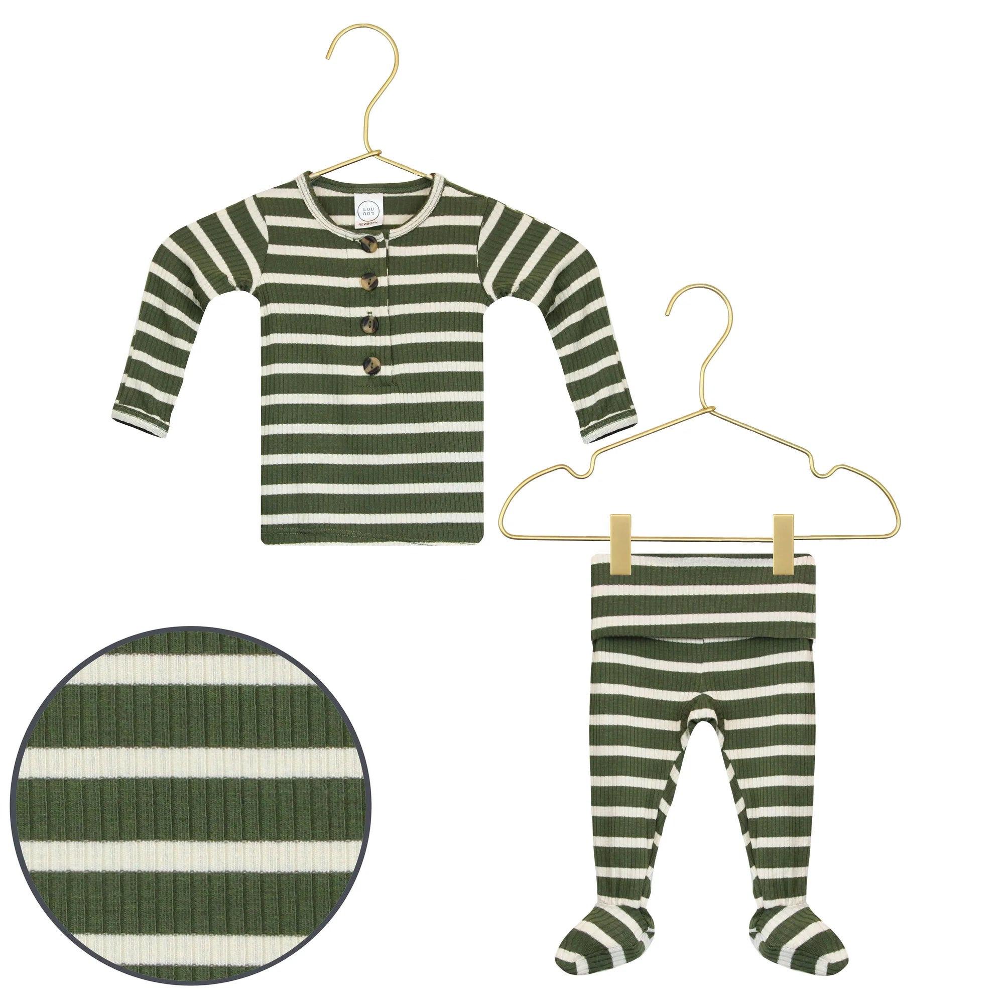 Lou Lou & Company Tyler Ribbed Top, Bottoms + Hat Set