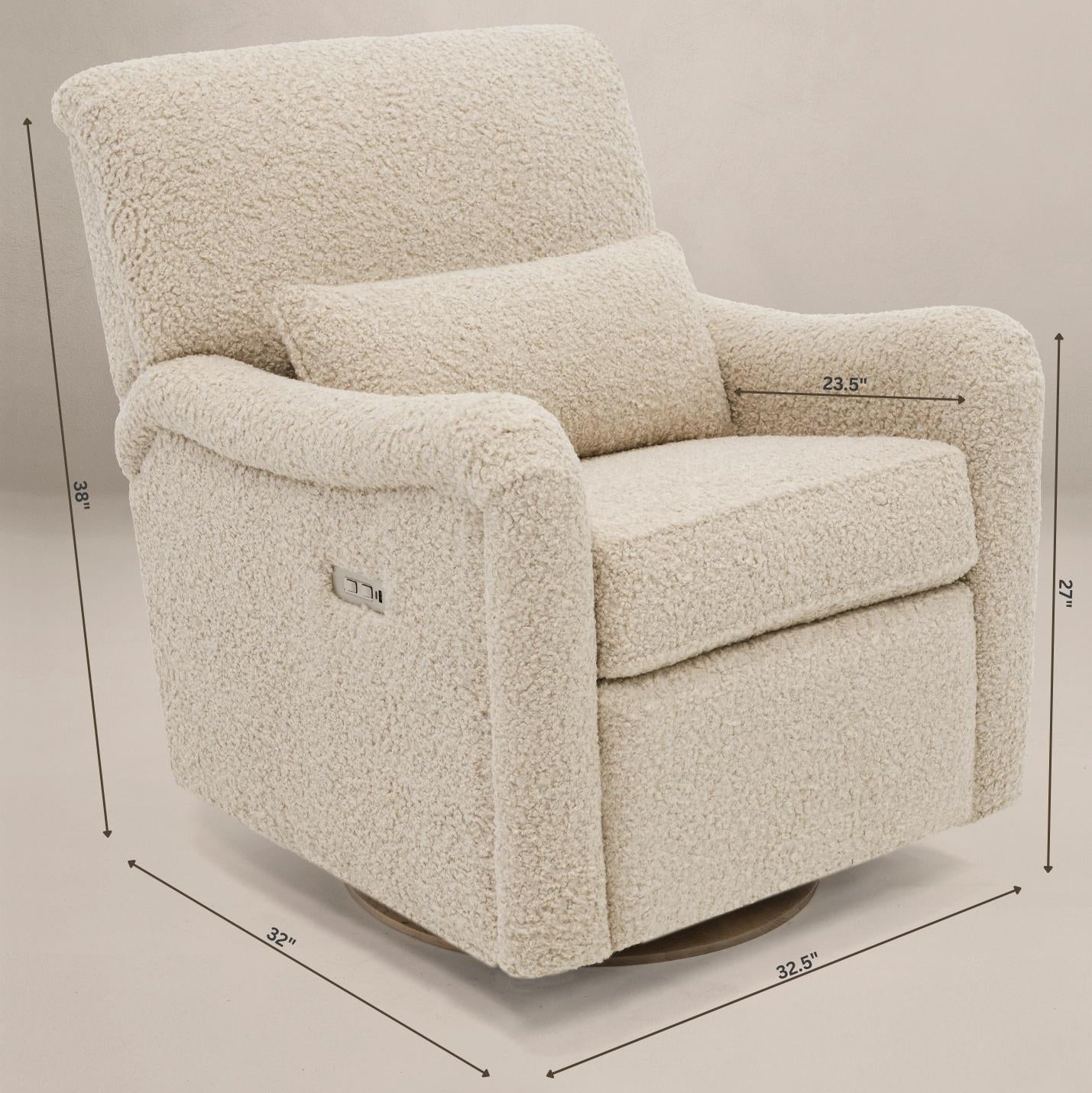 Oilo Teddy Gliding Swivel Nursery Recliner