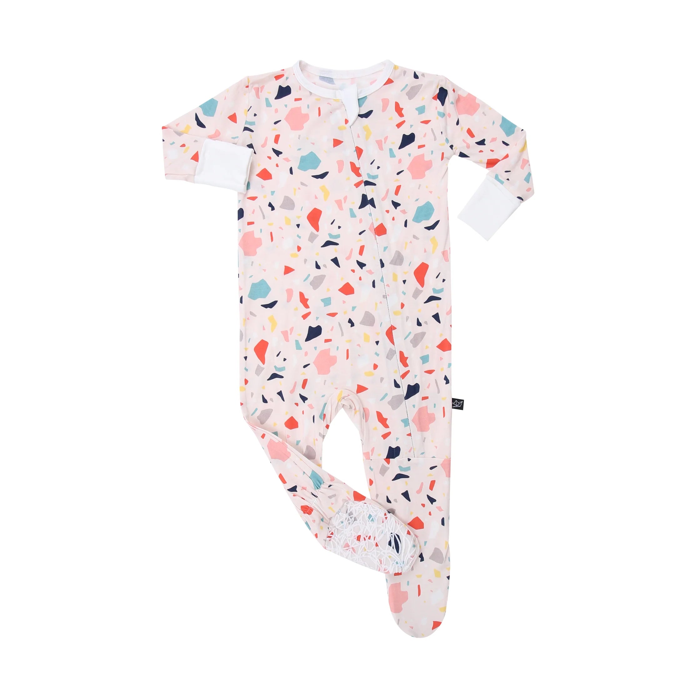 Terrazzo Bamboo Footed Sleeper - Twinkle Twinkle Little One