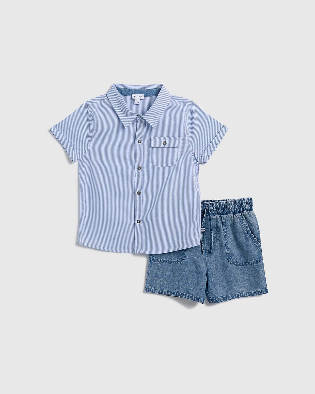 Toddler Boy Beach Button Down Shirt Set