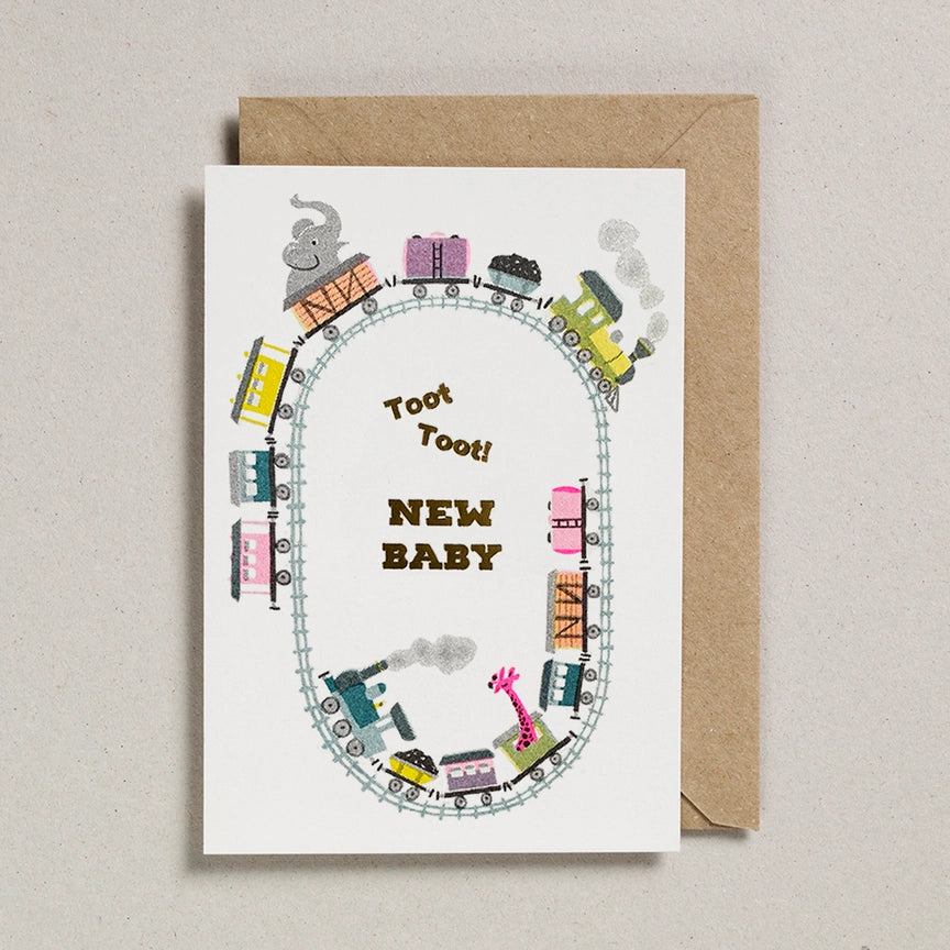 Toot Toot Train New Baby Card - Twinkle Twinkle Little One