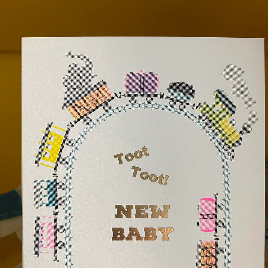 Toot Toot Train New Baby Card - Twinkle Twinkle Little One