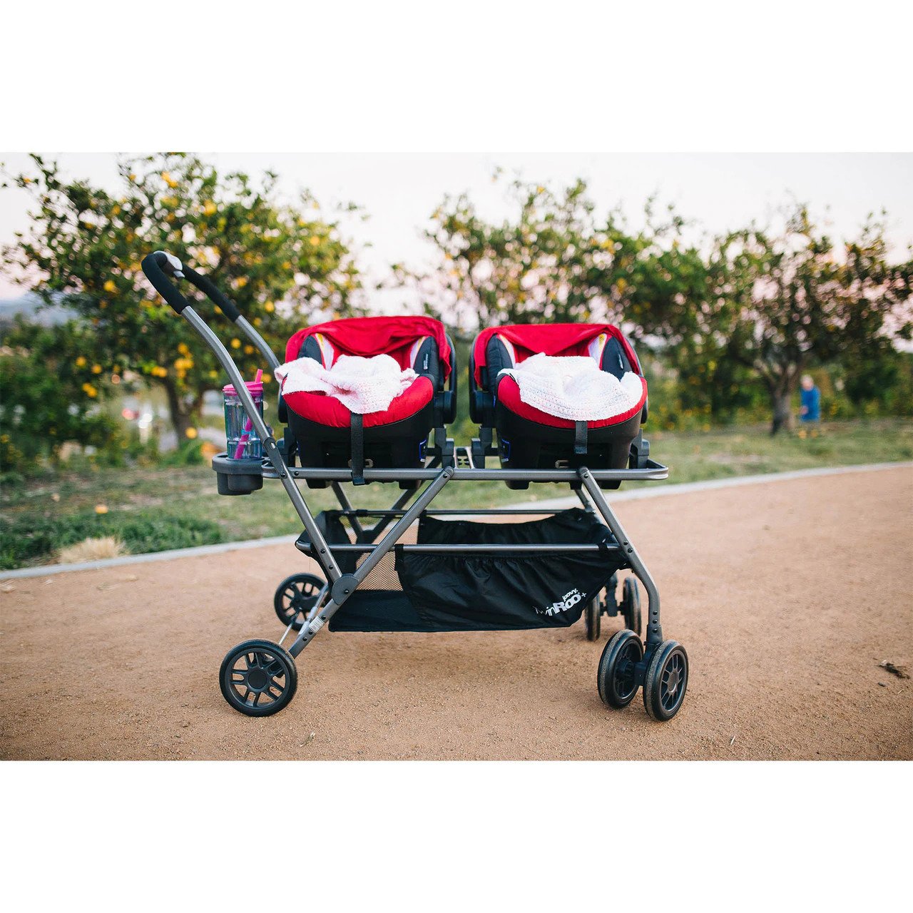 TwinRoo + Infant Car Seat Frame Double Stroller - Twinkle Twinkle Little One