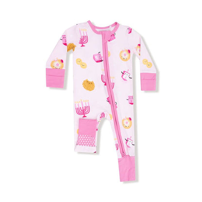 Hanukkah Pink 2 Way Zipper Romper - Twinkle Twinkle Little One