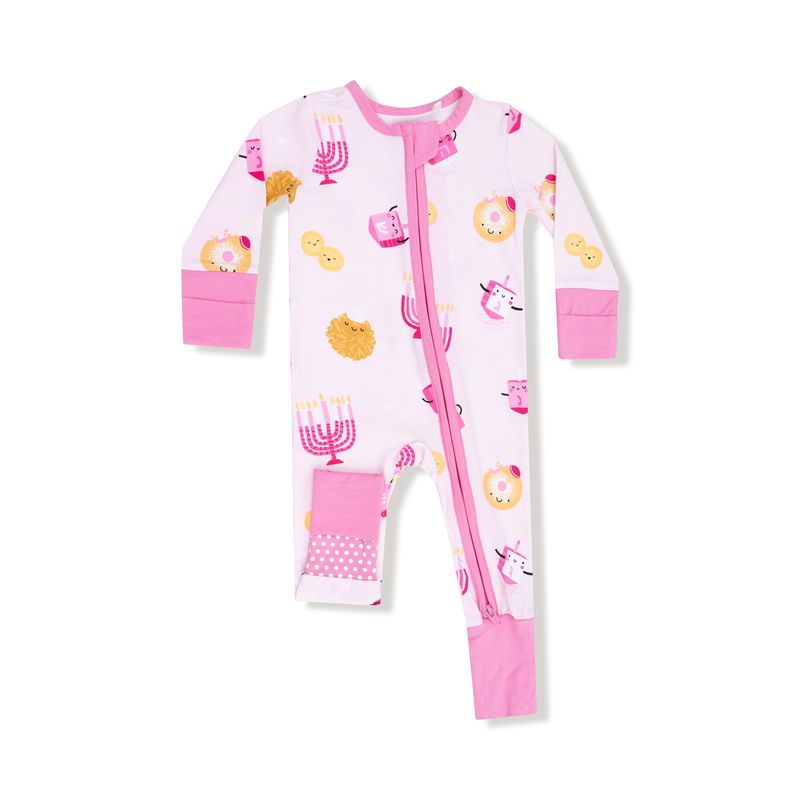Hanukkah Pink 2 Way Zipper Romper - Twinkle Twinkle Little One