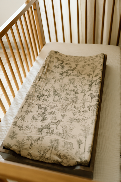 'Vintage Safari' Changing Pad Cover - Twinkle Twinkle Little One