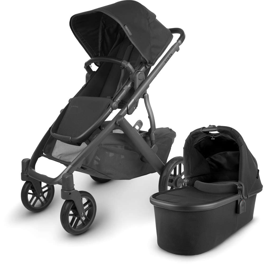 Buy jake-charcoal-carbon-frame-black-leather UPPAbaby Vista V2 Stroller