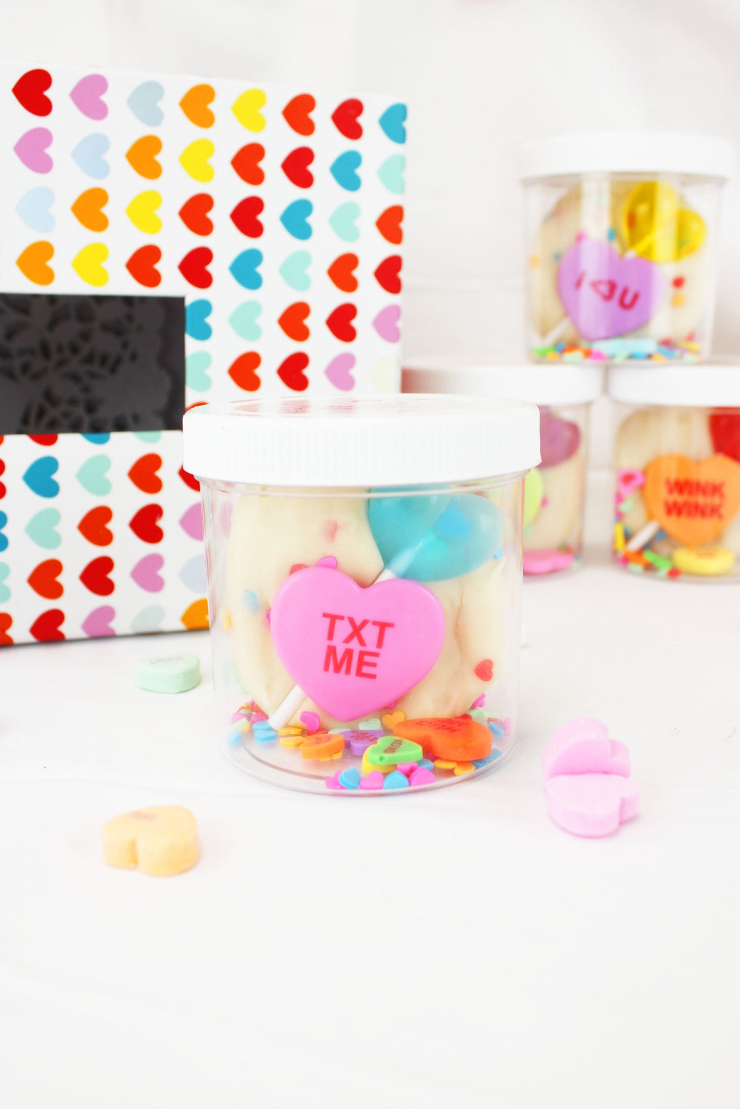 Valentine Candy Hearts Mini Dough To Go - Twinkle Twinkle Little One