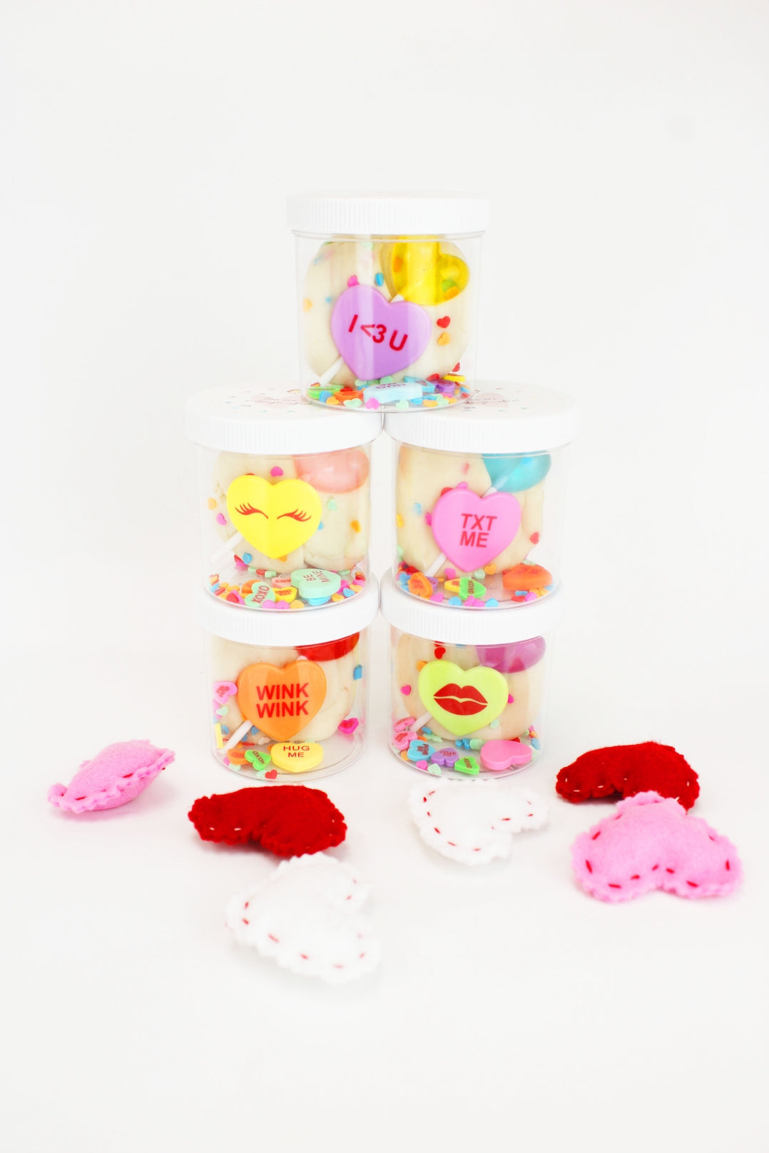 Valentine Candy Hearts Mini Dough To Go - Twinkle Twinkle Little One