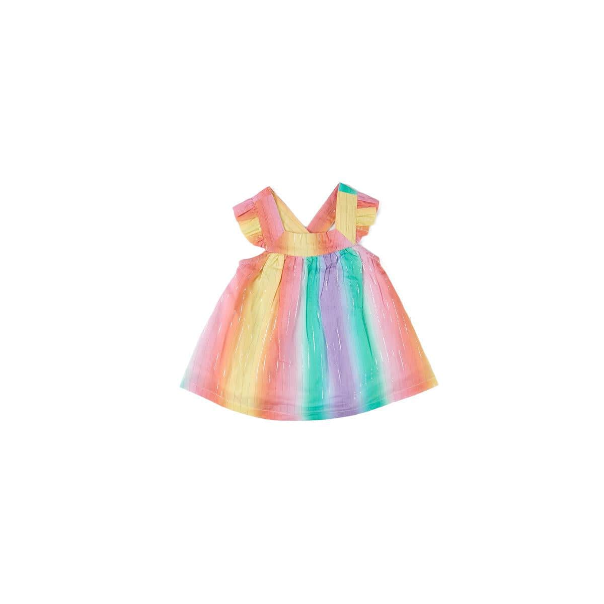 Vertical Ombre Baby Dress & Bloomer Set - Twinkle Twinkle Little One