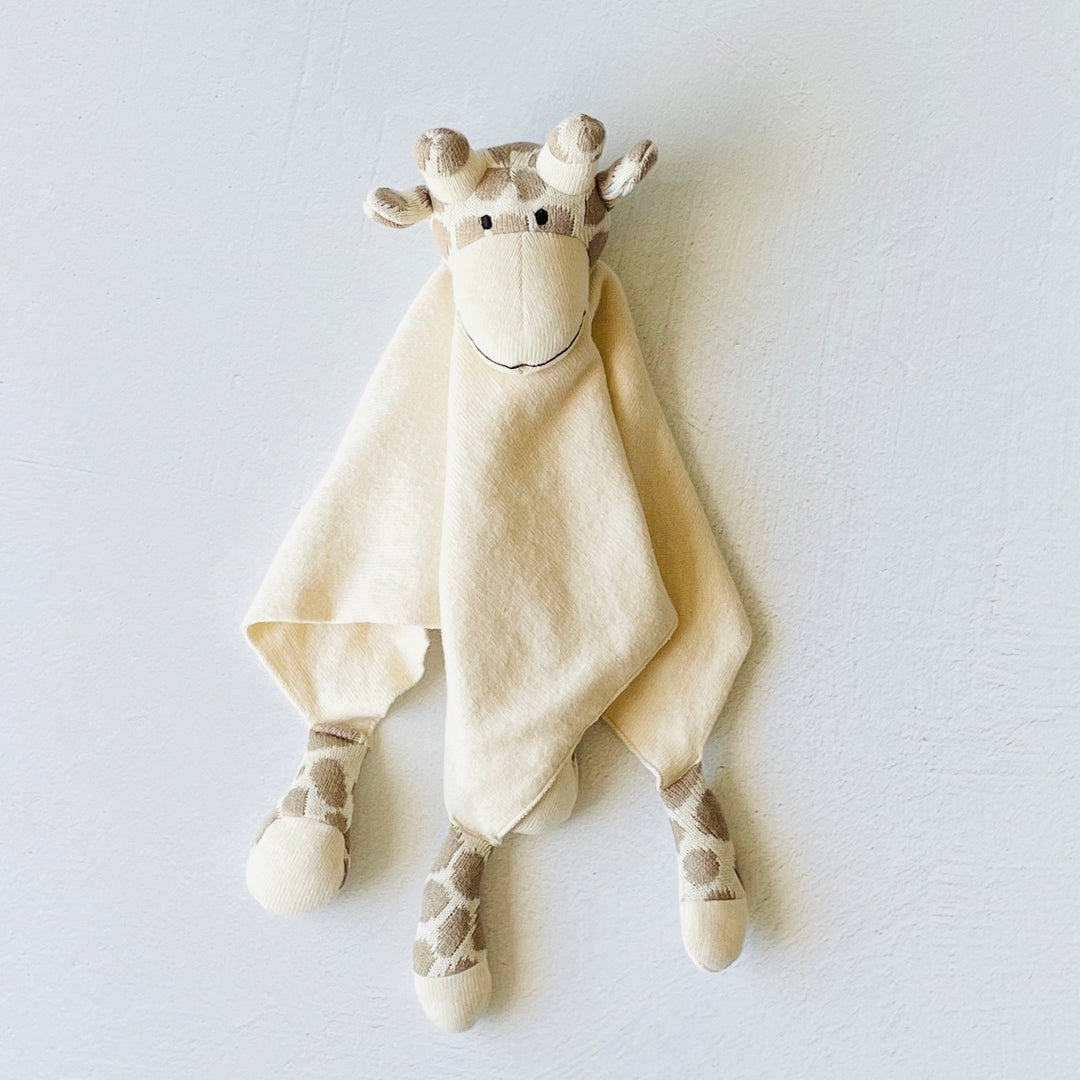 Organic Baby Lovey Security Blanket Cuddle Cloth - Giraffe - Twinkle Twinkle Little One