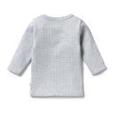 Organic Stripe Rib Long Sleeved Top & Legging Set - Rain Drop - Twinkle Twinkle Little One