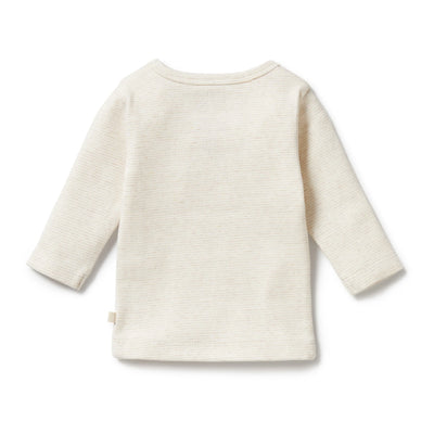 Organic Stripe Rib Long Sleeved Top & Legging Set - Oatmeal - Twinkle Twinkle Little One