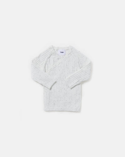 Ribbed Cotton Wrap Top & Leggings - Seashell - Twinkle Twinkle Little One