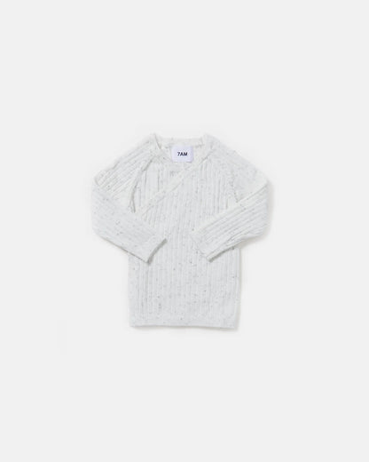 Ribbed Cotton Wrap Top & Leggings - Seashell - Twinkle Twinkle Little One