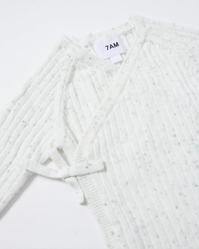 Ribbed Cotton Wrap Top & Leggings - Seashell - Twinkle Twinkle Little One