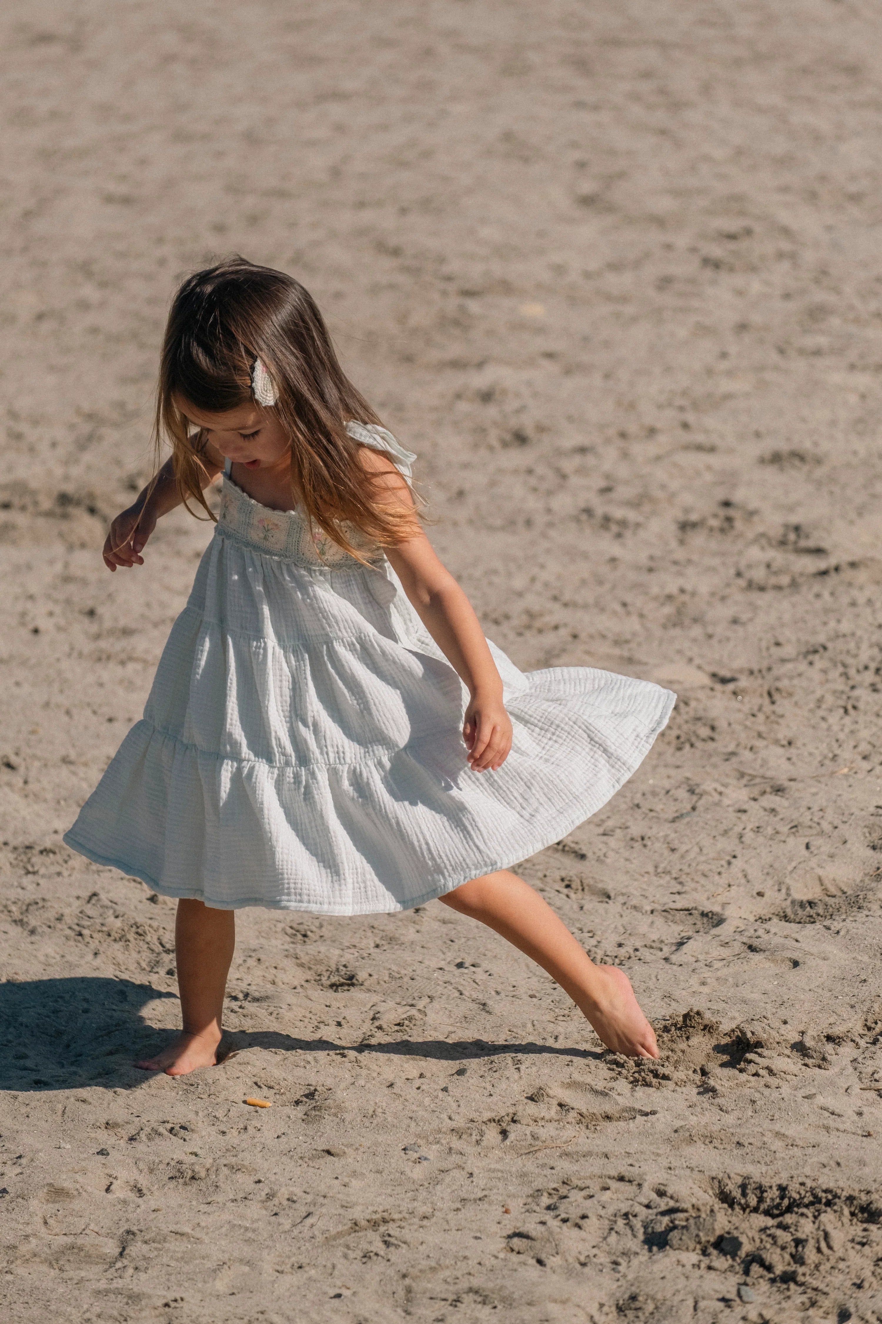 Crochet Dress in Blue Bouquet