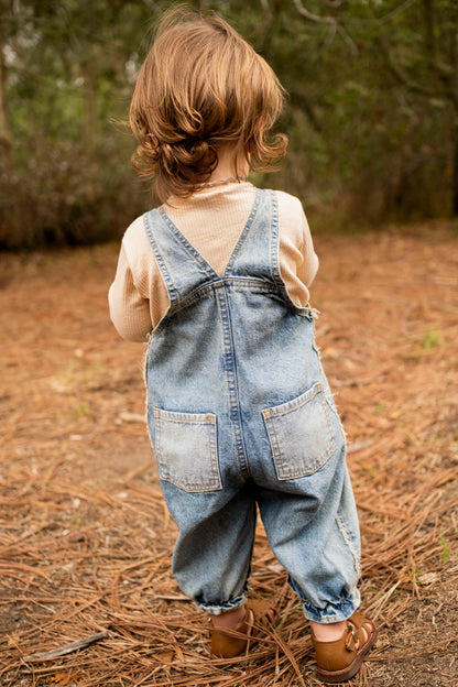 Patchwork Heart Overalls - Denim - Twinkle Twinkle Little One