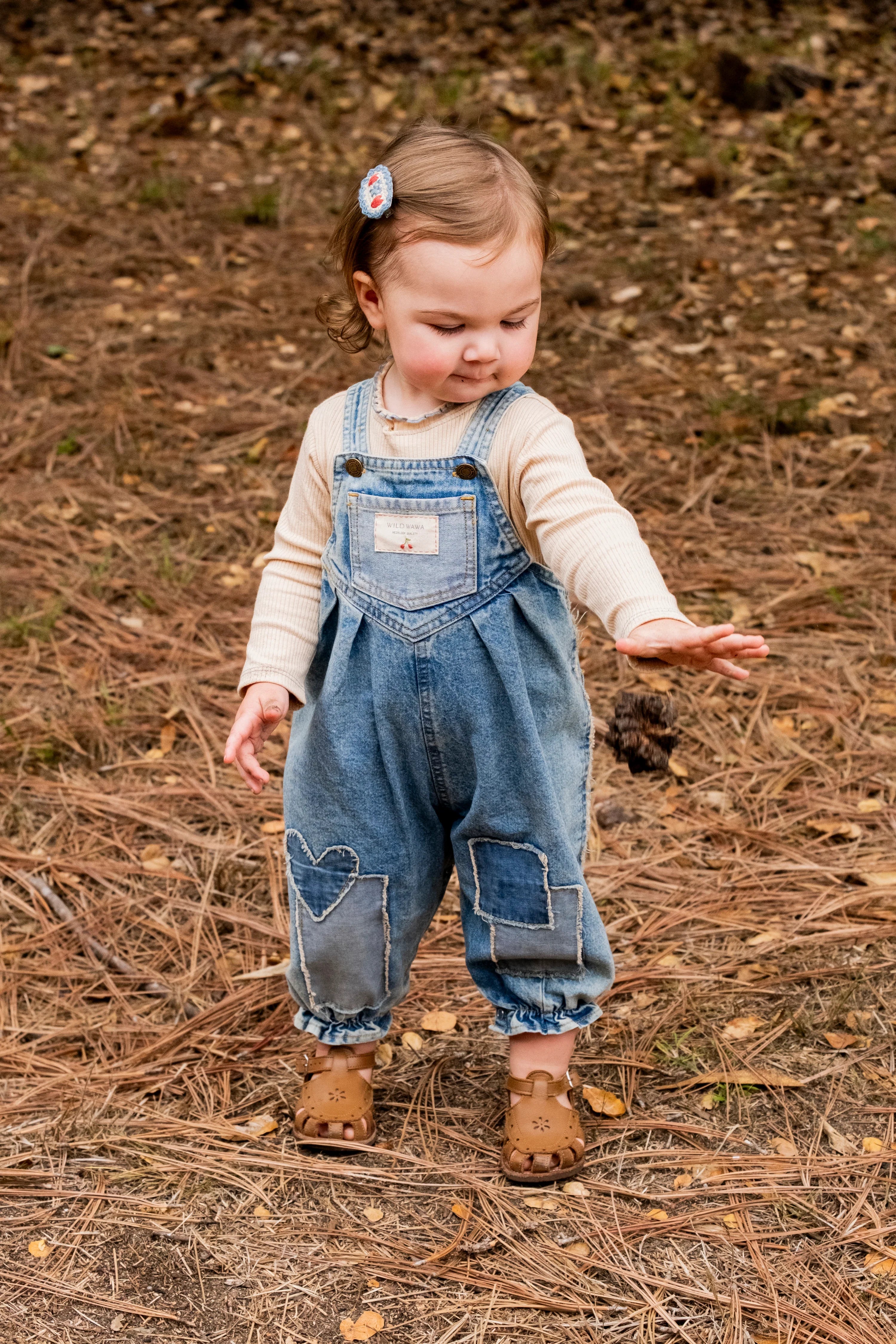Patchwork Heart Overalls - Denim - Twinkle Twinkle Little One