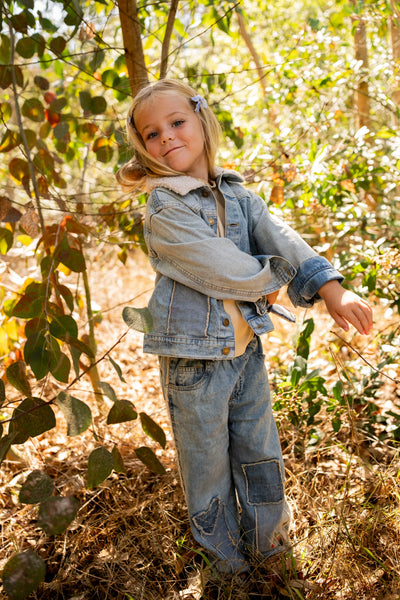 Patchwork Heart Pants - Denim - Twinkle Twinkle Little One