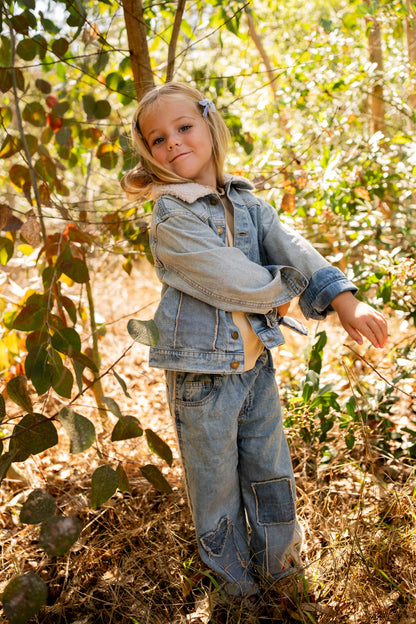 Patchwork Heart Pants - Denim - Twinkle Twinkle Little One