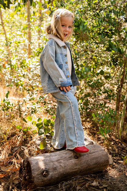 Patchwork Heart Pants - Denim - Twinkle Twinkle Little One