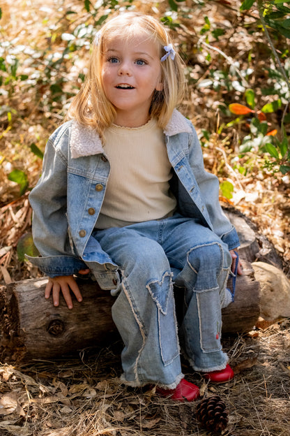 Patchwork Heart Pants - Denim - Twinkle Twinkle Little One