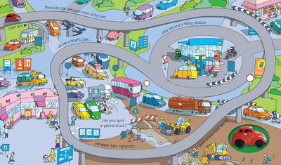 Wind-Up Busy Car: A Toy and Book Gift Featuring a Driving Journey Through Towns and the Countryside