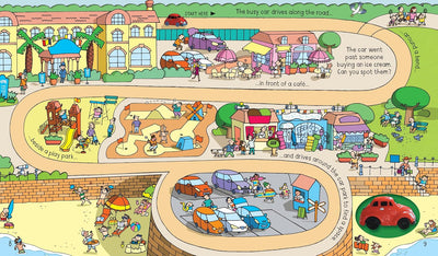 Wind-Up Busy Car: A Toy and Book Gift Featuring a Driving Journey Through Towns and the Countryside