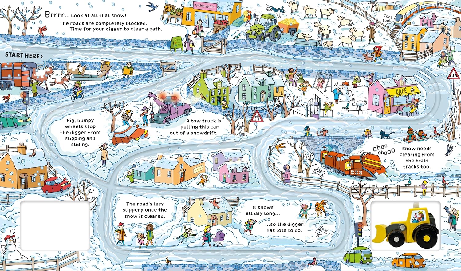 Wind-up Digger: A Toy and Book Gift Featuring a Hands-On Exploration Of Diggers And Construction Sites