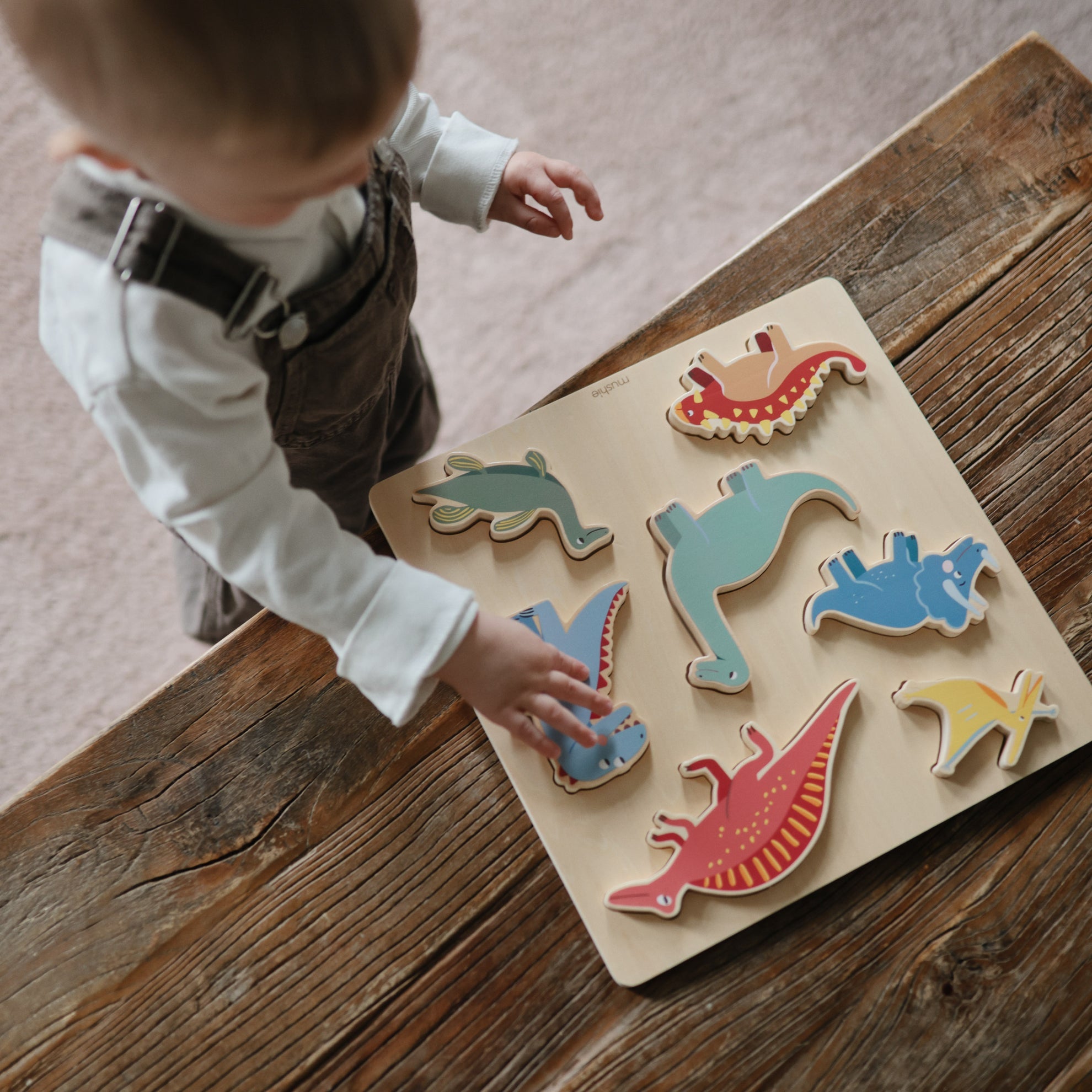 Wooden Dino Puzzle - Twinkle Twinkle Little One