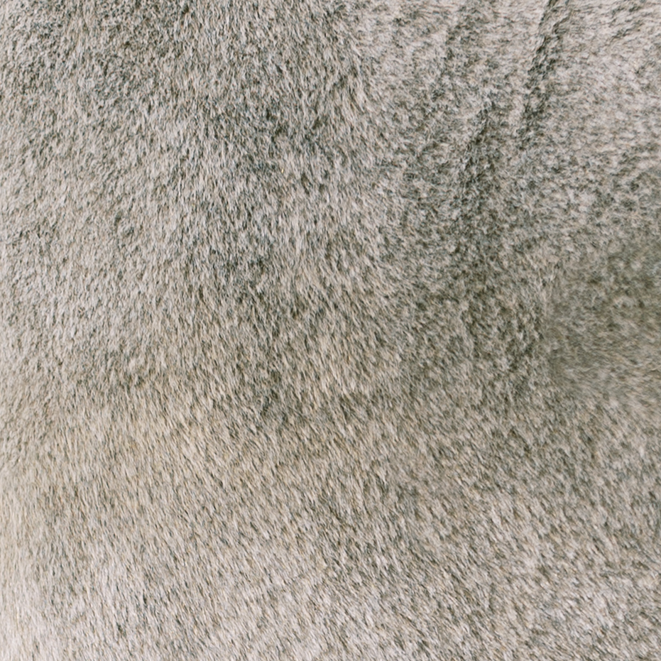 Oilo Small Stationary Oval Ottoman With Wood Base