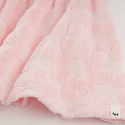 Sculpted Terry Lily Tank Dress - Daisies - Pale Pink - Twinkle Twinkle Little One