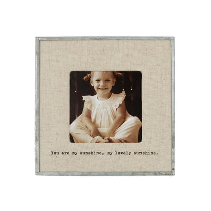 You Are My Sunshine Zinc Linen Frame - Twinkle Twinkle Little One